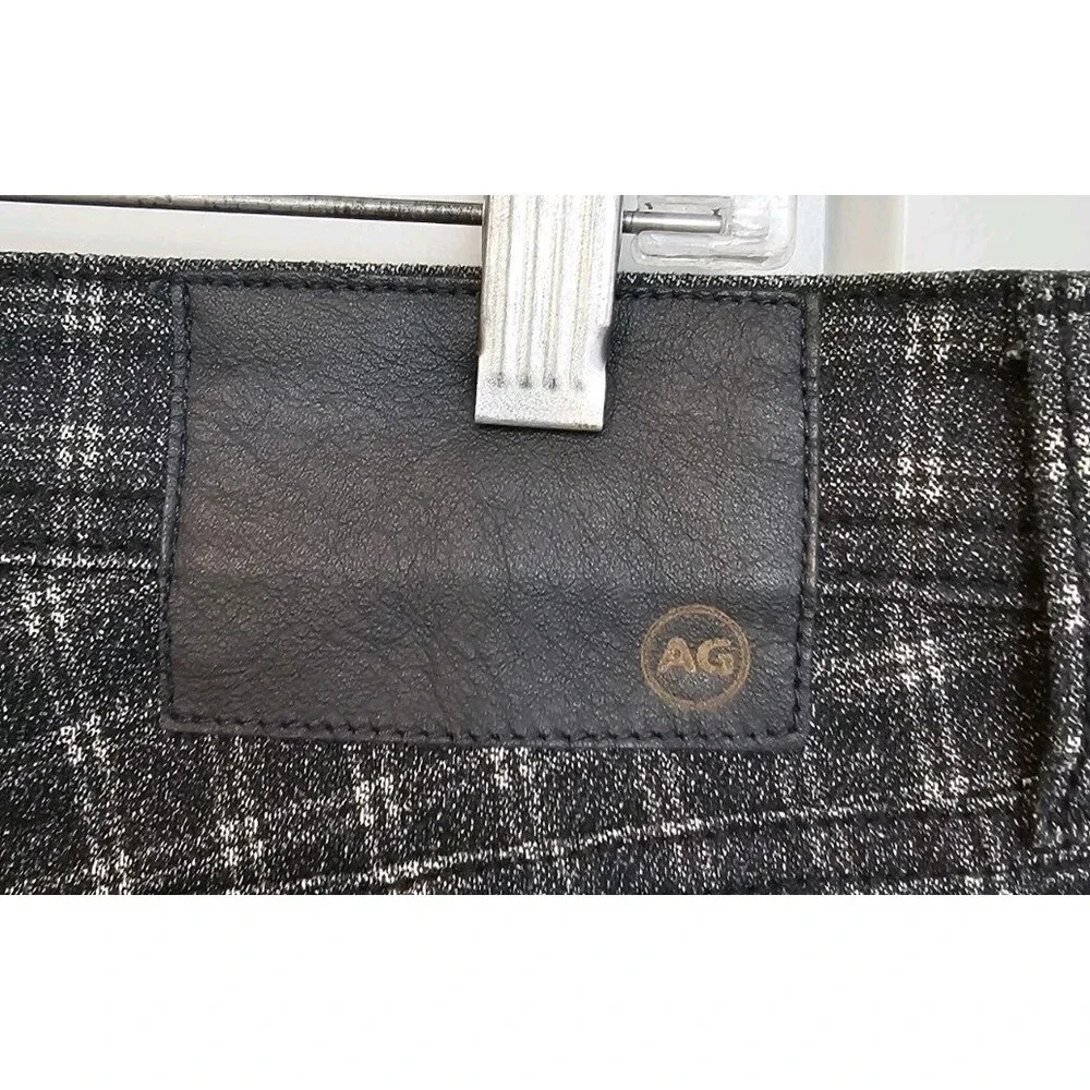 AG  Adriano Goldschmied  Tellis Modern Slim Jeans/Trousers Black Checkered 32x32 - Picture 4 of 15